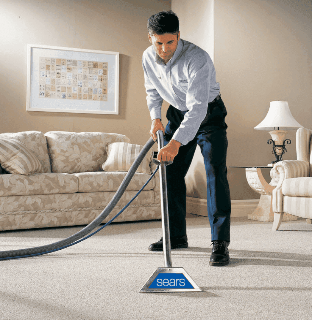 Professional carpet cleaning equipment in action